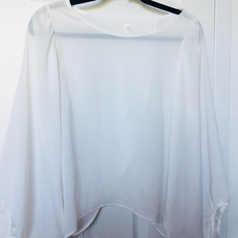 White open back shirt
